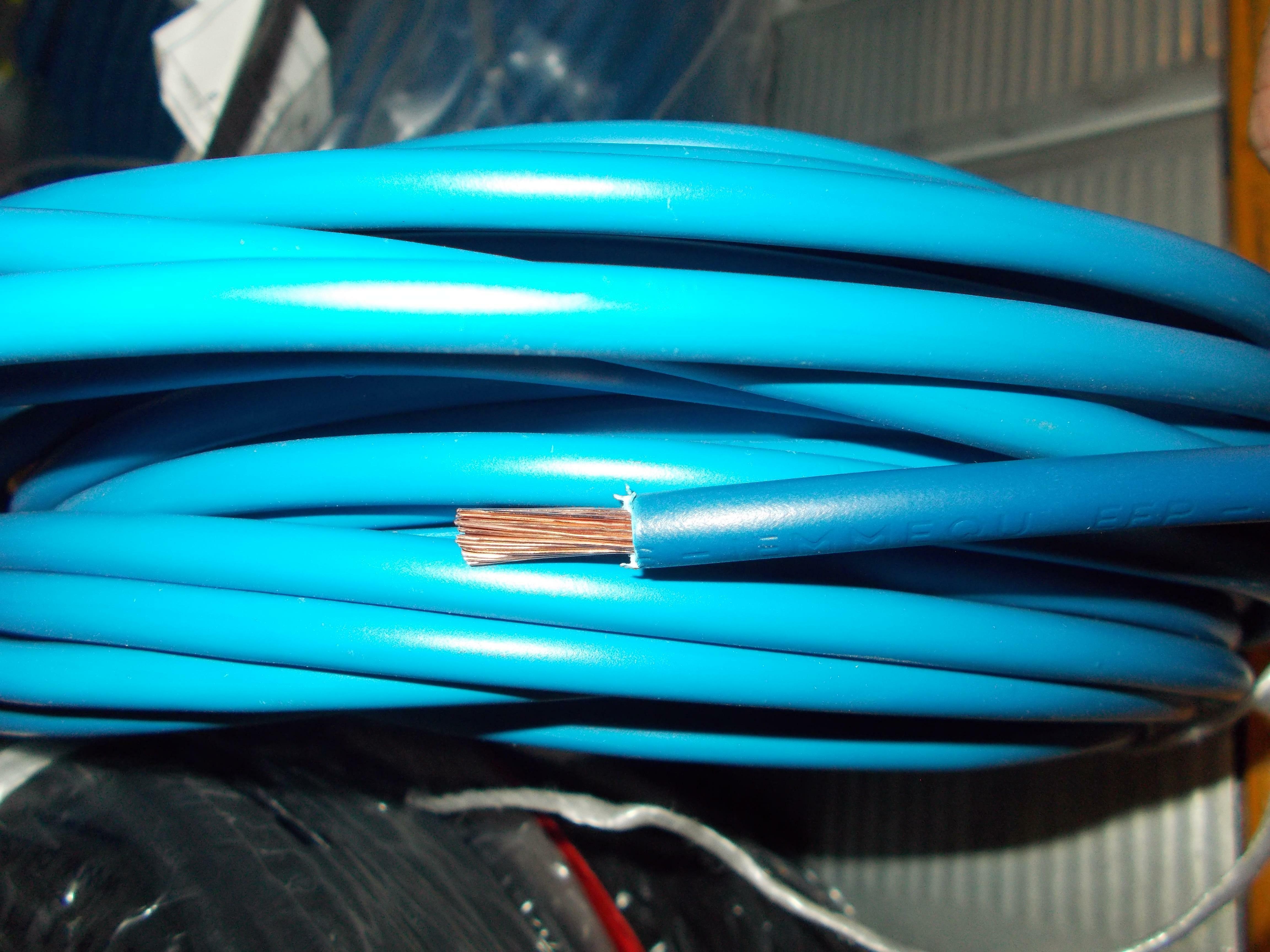 cavi cavi al metro cavo unipolare cordina fs17 blu sezione 1x10mmq n07v-k1x10bl fs17-1x10bl - foto 1