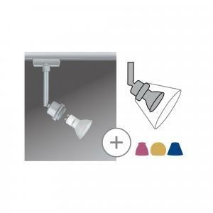 Decosystem spot led max 40w dimmerabile colore cromato opaco per sistema binario urail 95182