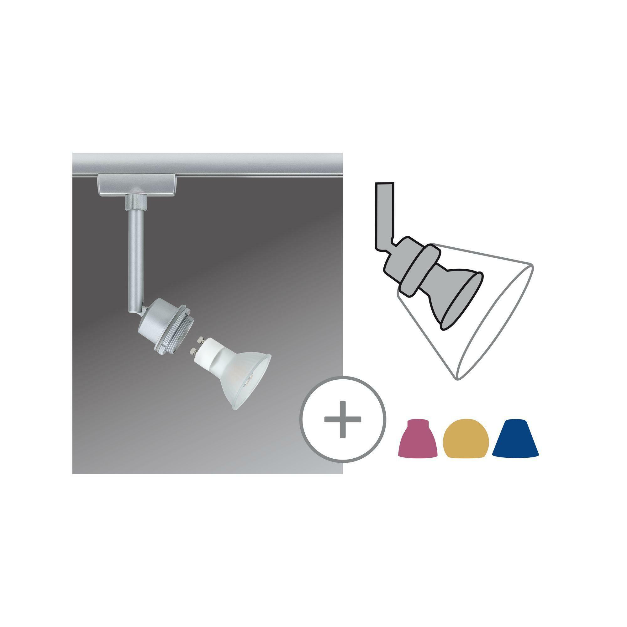 paulmann paulmann decosystem spot led max 40w dimmerabile colore cromato opaco per sistema binario urail 95182 - foto 1