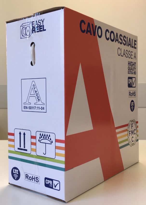 Cavo coassiale in classe A Micro Tek 6,60mm pvc nero CPR Eca 100 metri - 399AL0N100-1 01