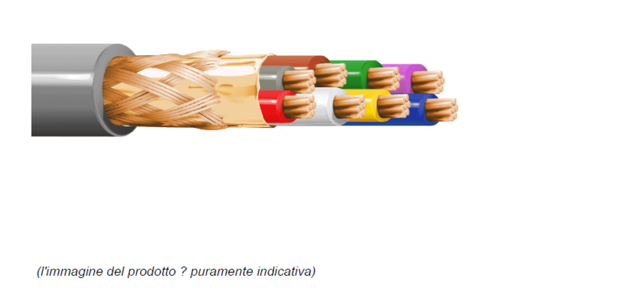 Cavo schermato al metro per dati e comandi Itc FR2OHH2R16 6x0,50 -  CC-65GRB500 01