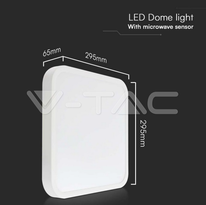 Plafoniera led con telecomando V-tac 18W 4000K bianco VT-8618S - 76661 05