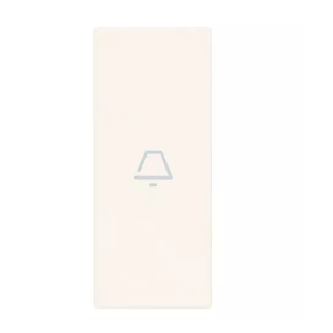 Tasto assiale  linea simbolo campanello 1 modulo bianco - 31000a.cb