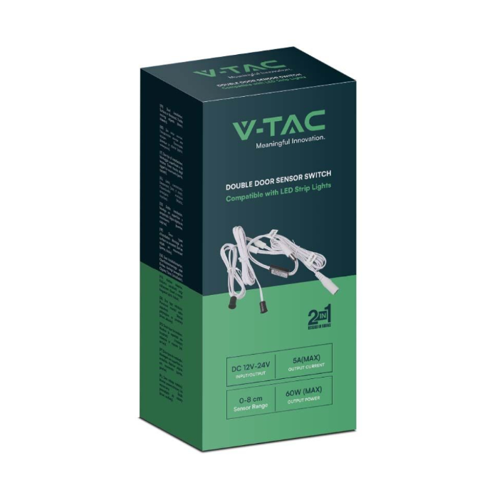 Interruttore con sensore V-tac a doppia porta max 60W bianco VT-82060 - 23457 02