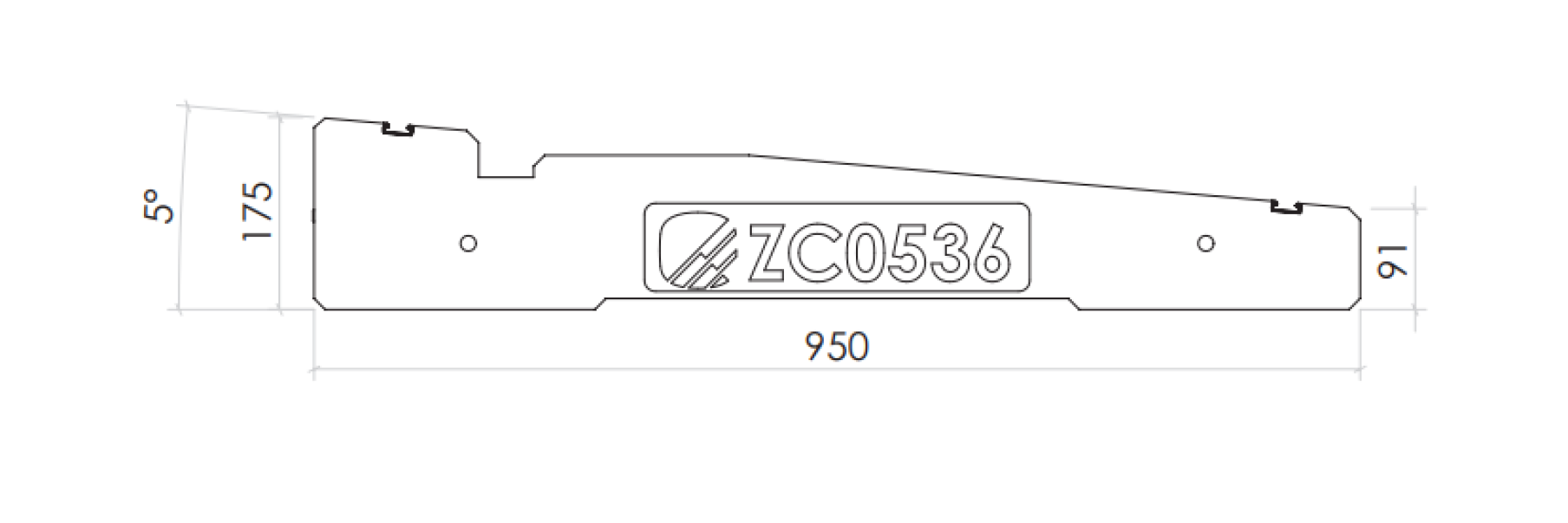 Zavorra Contact Italia inclinazione 5u00b0 da 36Kg - ZC0536 02