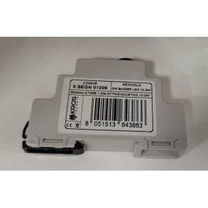 Segnalatore ottico acustico led  1 modulo din 12-24v - 9segn01006