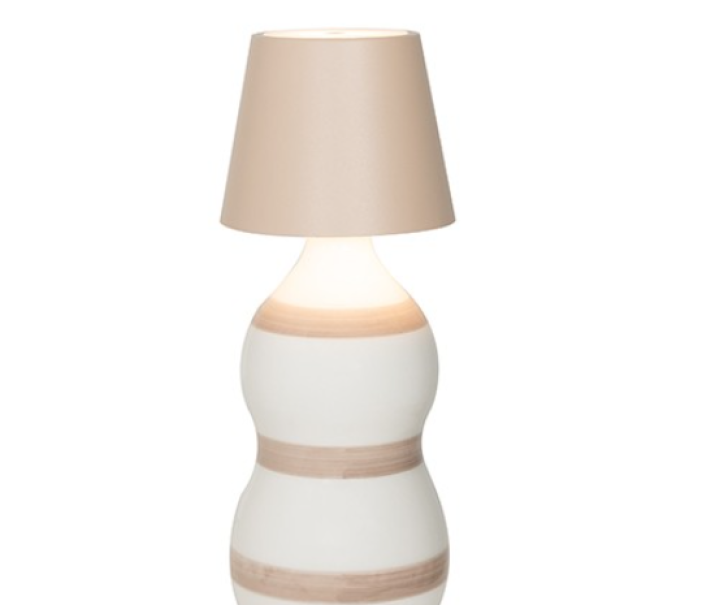 Lampada led a batteria con tappo in silicone Zafferano Stopper ricaricabile 2,2W sabbia -  LD0349S3 03