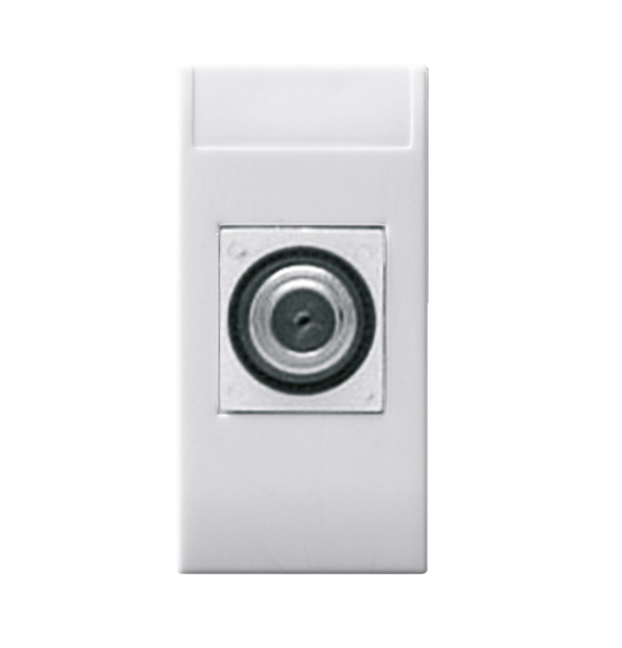 Presa coassiale femmina AVE Domus S44 1 modulo bianco 40-2400MHz bianco - 441096F 01