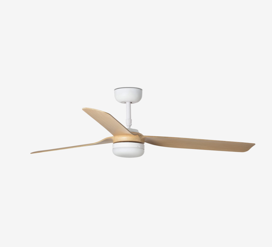 Ventilatore con luce led Faro Punt M 18W 3000-4200-6500K bianco legno - 33816-20 02