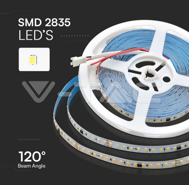 Striscia led V-tac 10W 24V 6500K 10 metri VT-2835 -  23609 02