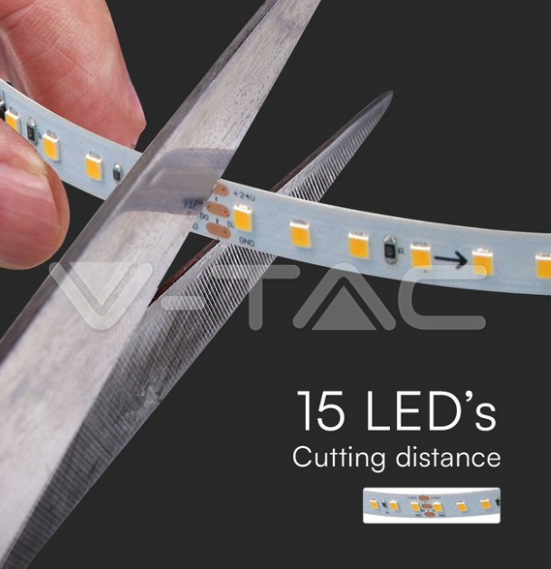 Striscia led V-tac 10W 24V 6500K 10 metri VT-2835 -  23609 04