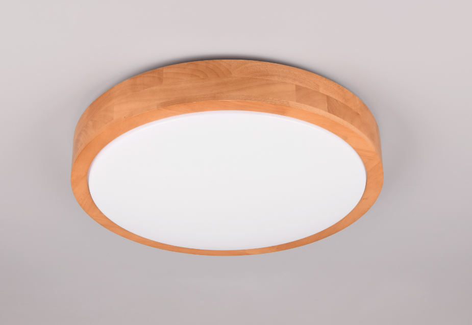 Plafoniera led Trio Lighting Iseo 24W 3000K color legno - 647410130 02