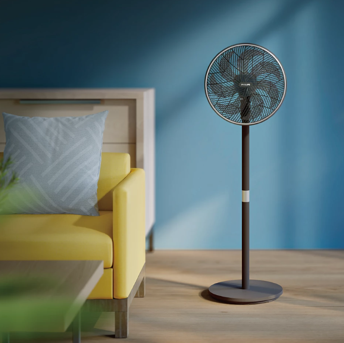 Ventilatore a piantana wifi Philips 48W 3 velocitu00e0 nero - CX3550 06