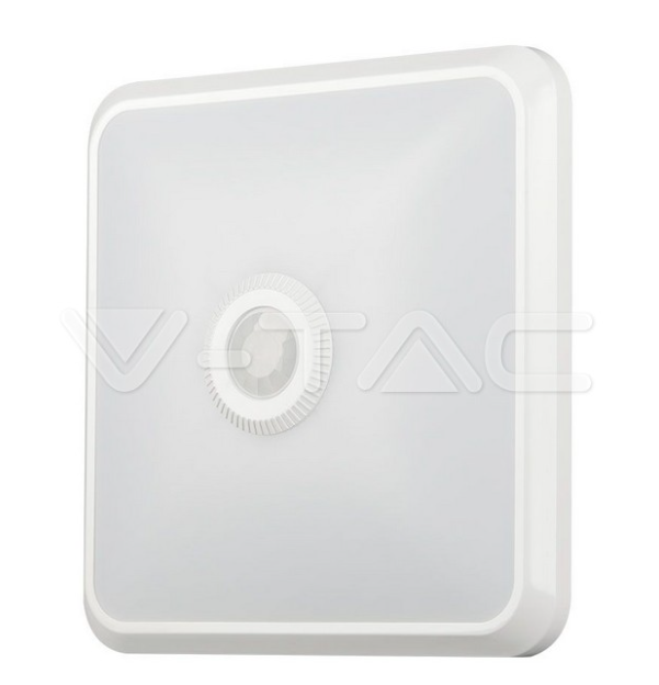 Plafoniera led V-tac chip Samsung sensore PIR 12W 3000-4000-6000K bianco VT-81003  -  23419 01