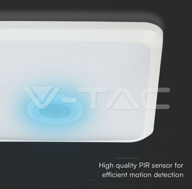 Plafoniera led V-tac chip Samsung sensore PIR 12W 3000-4000-6000K bianco VT-81003  -  23419 04