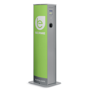 Colonnina di ricarica  business 2 prese con blocco 3p+n+t 32a 22kw grigio - 204.ca23b-t2t2m