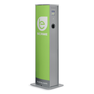 Colonnina di ricarica  pro 2 prese con blocco 3p+n+t 32a 22kw grigio - 204.ca23b-t2t2ma