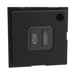 Presa usb-c  livingnow 45w 2 moduli nero k4288c2 - k4294c