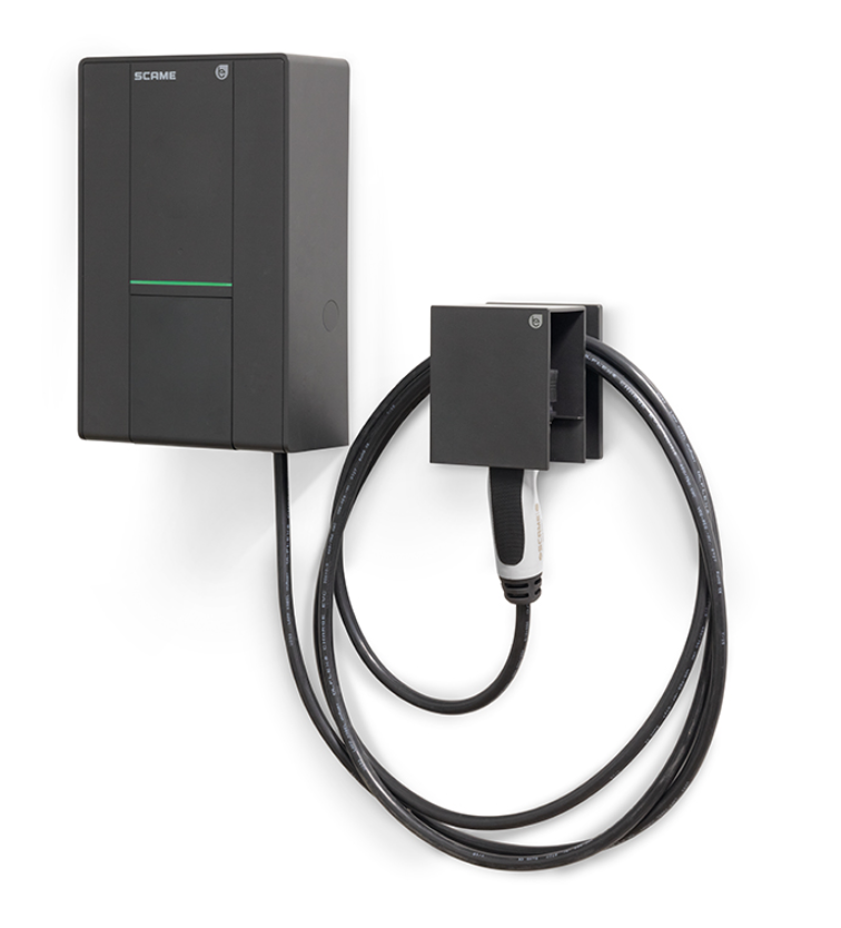 Stazione di ricarica wallbox Scame 1P+N+T 32A 7.4kW Business con contatore MID antracite - 205.W37-S 01