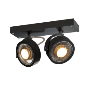 Lampada da parete  kalu 2xgu10 biemissione nero - 1000703