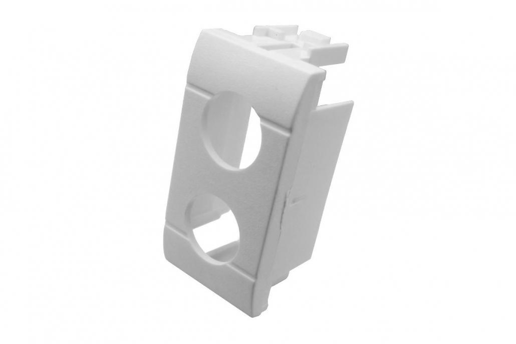 Adattatore compatibile con Bticino Living International Mitan 1 modulo 2 fori bianco - MFRP72 01