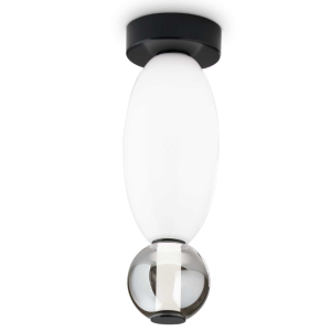 Plafoniera led  lumiere-1 pl 18w 3000k nero - 314235