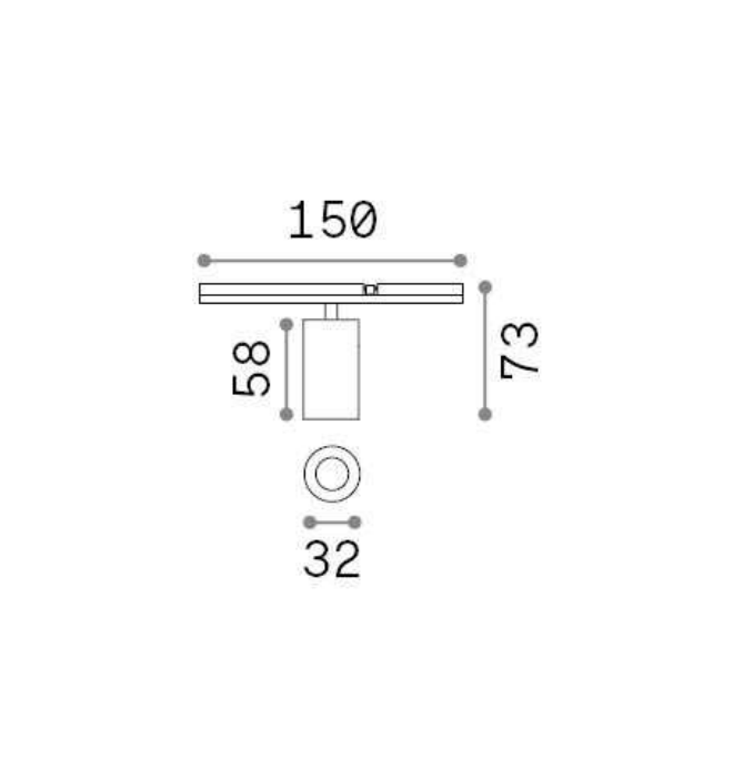 Proiettore a binario led dimmerabile Ideal Lux Stick track single 5W 3000K nero - 329529 03