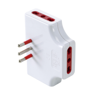 Adattatore triplo  2p+t 10/16a 250v bianco - rs78132t