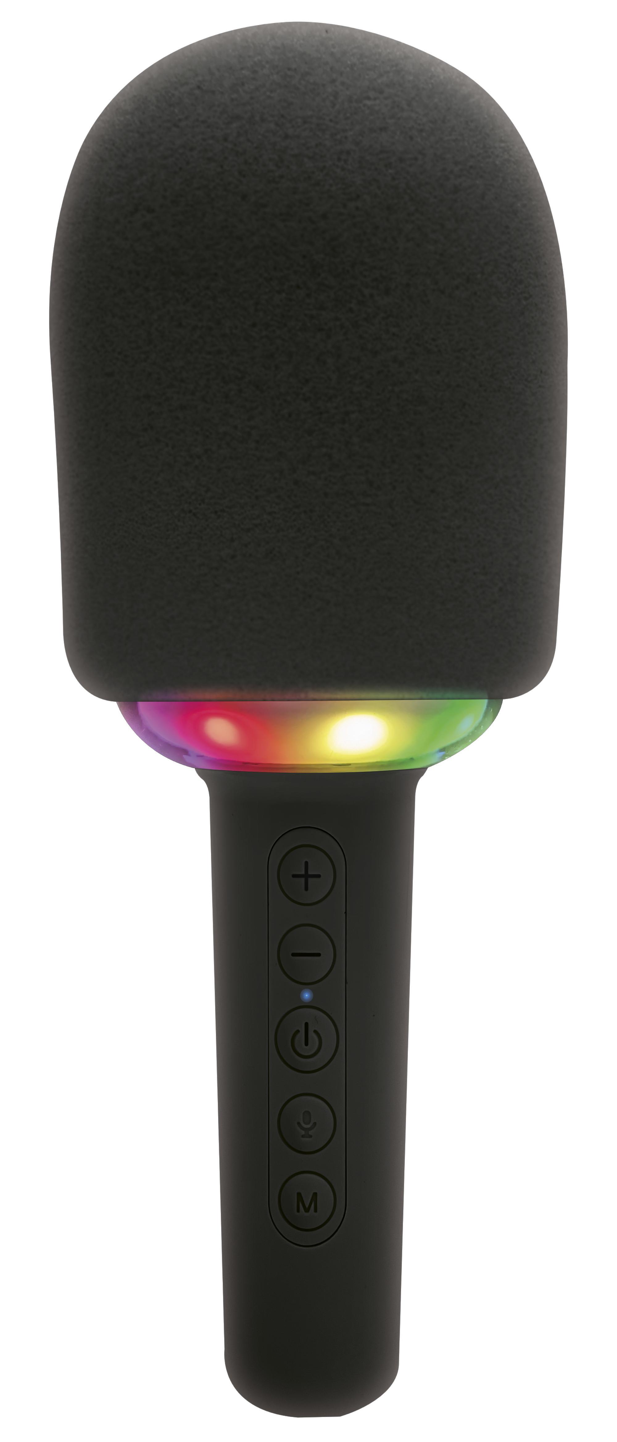 Microfono karaoke Bluetooth con effetti luce LED nero Karma Italiana SNG-N