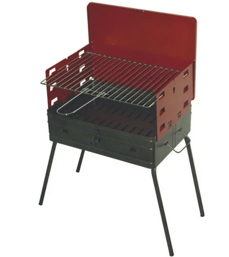 Barbecue a carbone Fraschetti griglia 39x28cm rosso - 144335 01