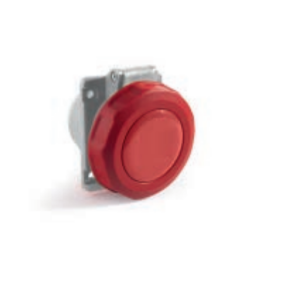 Presa interbloccata inclinata da incasso  materiale elettrico 5p 16a 400v rosso - 1007003q