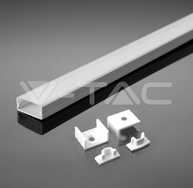 Profilo in alluminio V-tac diffusore bianco 2 metri per strisce led VT-8113-W  - 3365 02