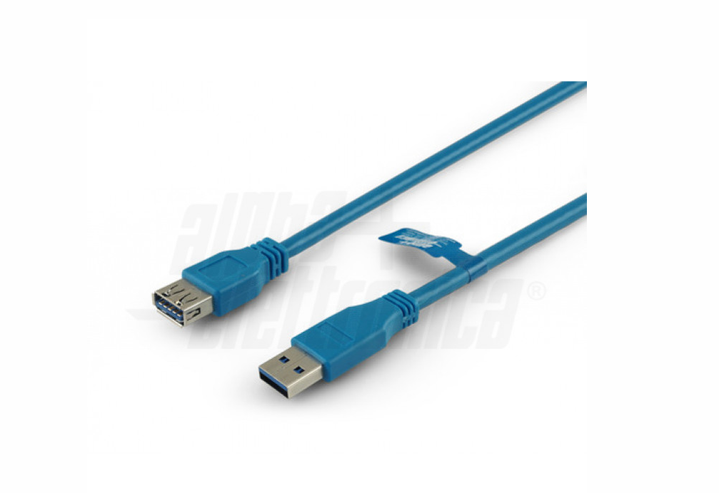 Cavo USB Alpha Elettronica spina tipo A + presa tipo A da 2m blu - 95-605/2B 01