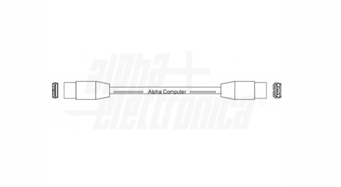 Cavo USB Alpha Elettronica spina tipo A + presa tipo A da 2m blu - 95-605/2B 03
