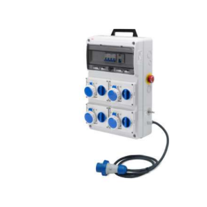 Quadro asc  materiale elettrico 4x3p 16a con pulsante di emergenza - 2201