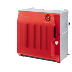 Quadro asc  materiale elettrico 4x3p 16a 14kw con pulsante di emergenza rosso - 1003101
