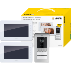 Kit videocitofonico  elvox monitor + alimentatore + posto esterno + distributore bus - k42931