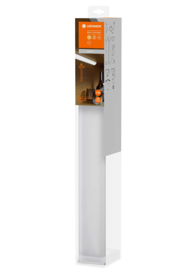 Lampada led ad angolo con sensore Ledvance Corner da 55cm 12W 3000K argento - LUM268265BOX1 02