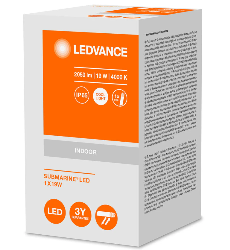 Plafoniera led a tenuta stagna Ledvance Submarine 19W 4000K bianco - LUM303966BOX1 02
