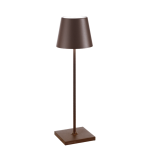 6 lampade da tavolo led  poldina pro 2.2w 2200-2700-3000k corten - ld1346r3