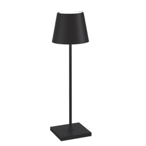 6 lampade da tavolo led  poldina pro 2.2w 2200-2700-3000k nero - ld1346d3