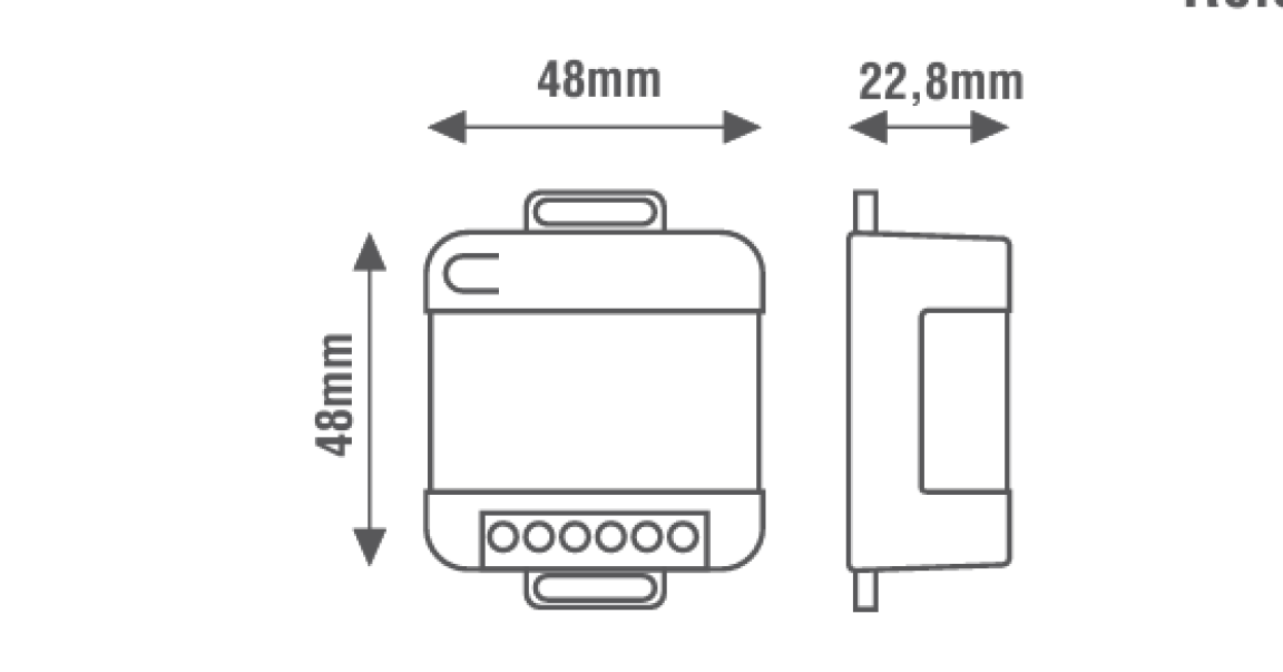 Varialuce per strisce led Lef 230Vac comandabile a pulsante max 230W - PUSH-230V-EV 02