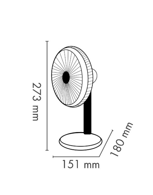 Ventilatore a batteria Argoclima 5W 4000mAh grigio titanio - ORFEOTITANIUM 04