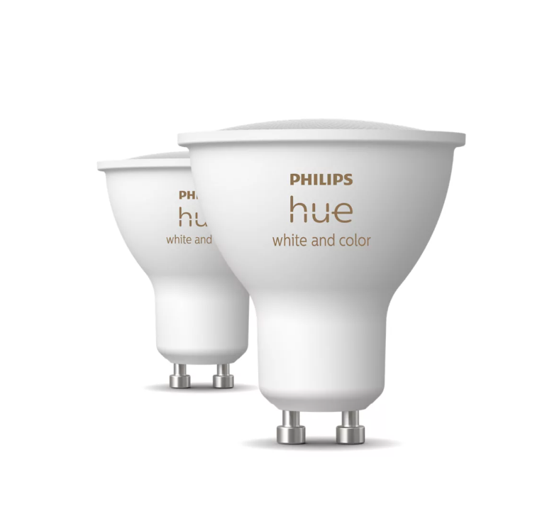 Lampadine led smart colorata Philips Hue attacco GU10 2x4.2W 2000-6500K 2pz - 22981500 02