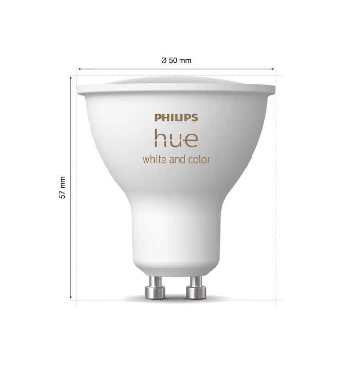 Lampadine led smart colorata Philips Hue attacco GU10 2x4.2W 2000-6500K 2pz - 22981500 03