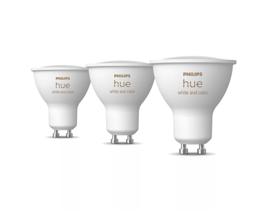 Lampadine led smart colorata Philips Hue attacco GU10 3x4.2W 2000-6500K 3pz - 22987700 02