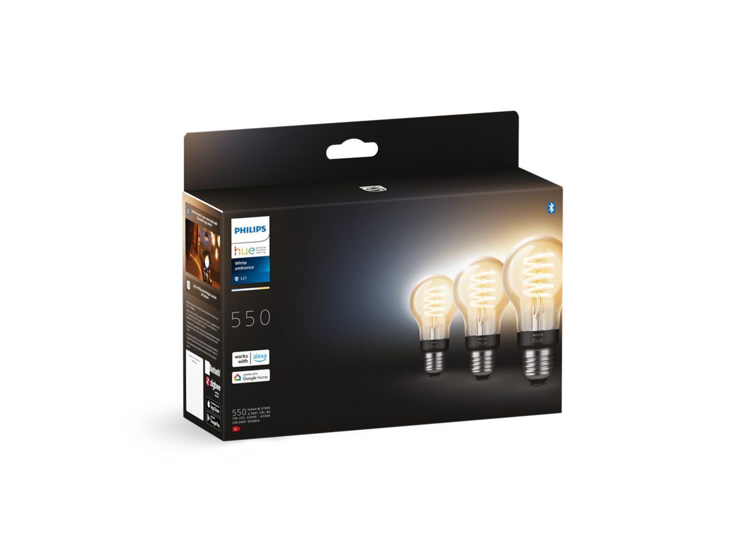 Lampadine led smart A60 Philips Hue attacco E27 7W 2200-4500K 3pz - 25826600 04