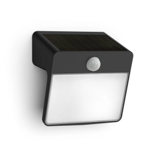 Lampada da parete led a energia solare con sensore  yarixa 2.2w 2700k nero - 26544800