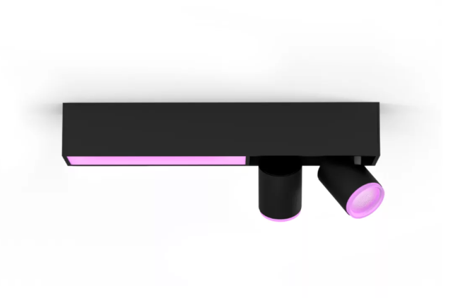 Plafoniera con faretti led bluetooth Philips Hue Centris 2x5.7W + 11W 2000-6500K nero - 31831100 01