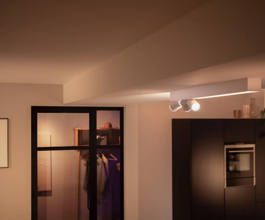 Plafoniera con faretti led bluetooth Philips Hue Centris 3x5.7W + 36W 2000-6500K bianco - 31849600 04
